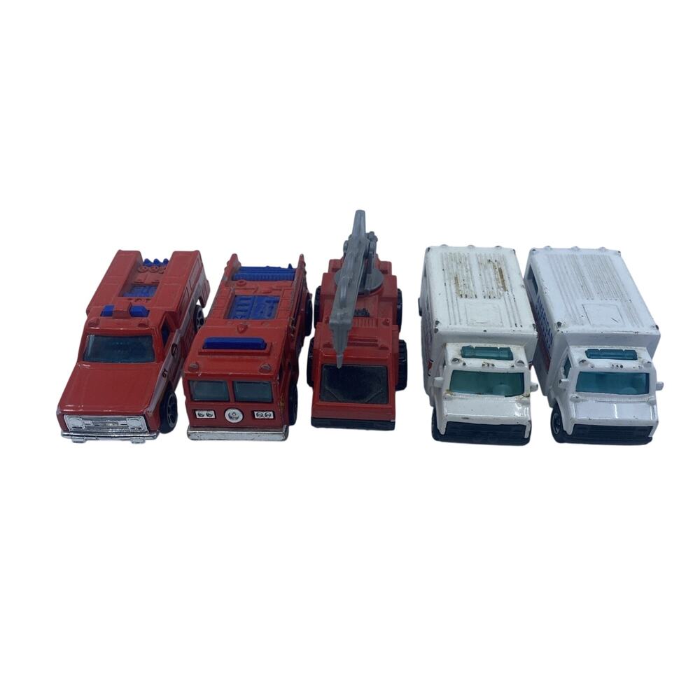 Vintage Hot Wheels Set of 5 Emergency Vehicles - See Description for Details